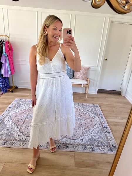 Amazon white dresses! This is one of my favorite dresses! Eyelet details throughout and it cinch’s your waist. Adjustable straps Perfect for anything bridal! 

#LTKwedding #LTKstyletip #LTKmidsize