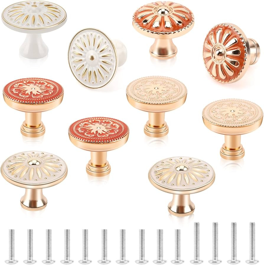 Boho Round Cabinet Knob Brynnl 10 Pack Boho Furniture Knobs and Pulls European Style Kitchen Cabi... | Amazon (US)