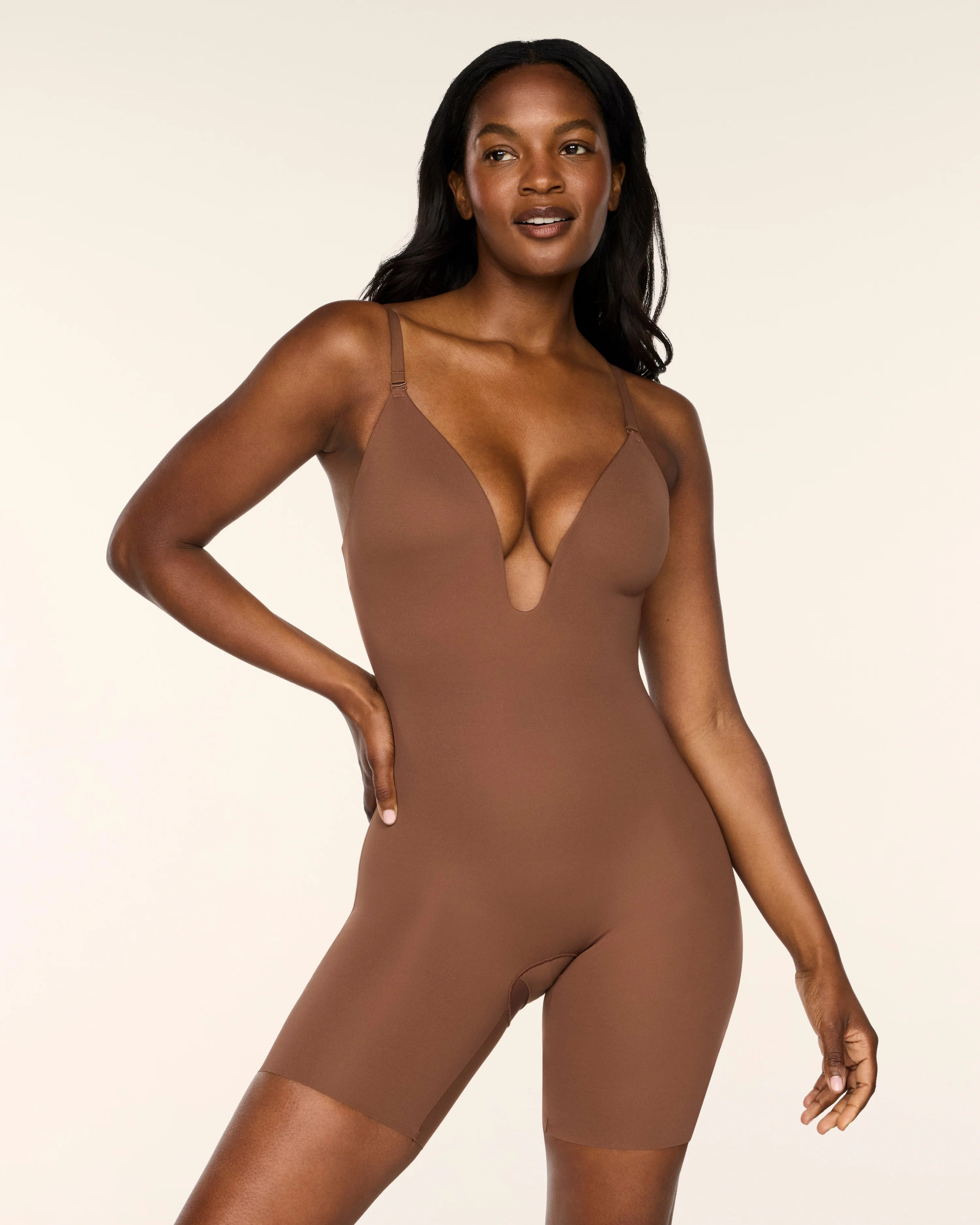 SPANXshape Plunge Low-Back Mid-Thigh Bodysuit | SPANX | Spanx