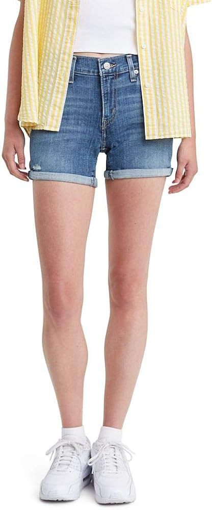 Levi's Women's Mid Length Shorts, (New) Lapis Outsider-Medium Indigo, 29 at Amazon Women’s Clot... | Amazon (US)
