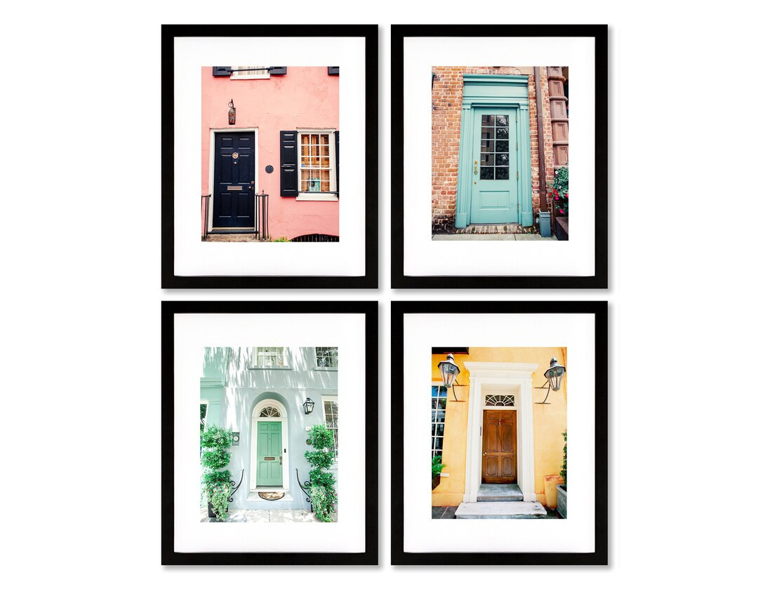 Charleston Doors, Colorful Door Print Set, Set of 4, Charleston SC, Charleston Wall Art, Charlest... | Etsy (US)