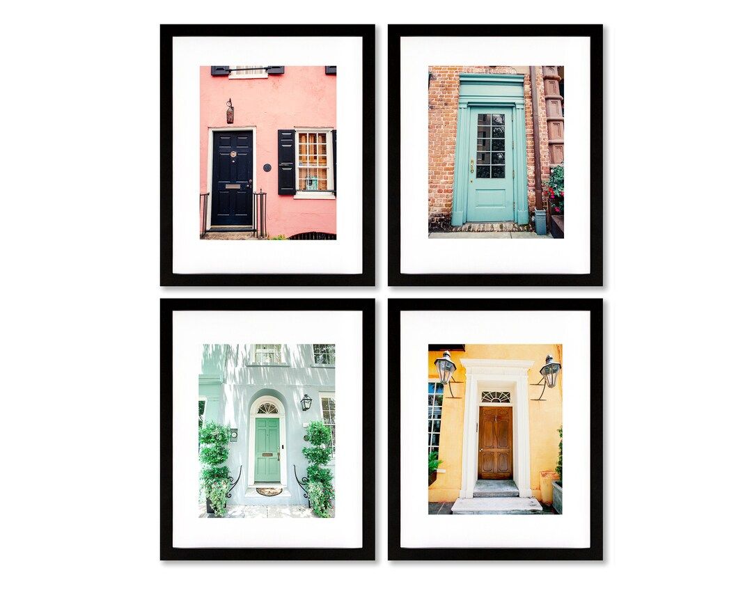 Charleston Doors, Colorful Door Print Set, Set of 4, Charleston SC, Charleston Wall Art, Charlest... | Etsy (US)