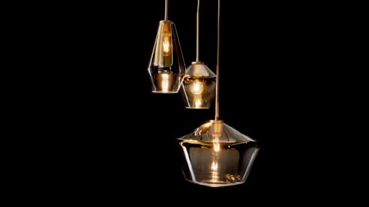 Sculptural Glass Geo Hardwired Pendant (6"–14") | West Elm (US)