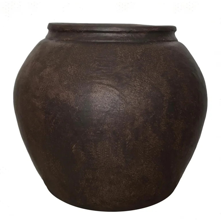 12" H x 14" Dia Fiberstone Vintage Style Planter with Drainage Hole, Indoor/Outdoor Large Plant P... | Walmart (US)