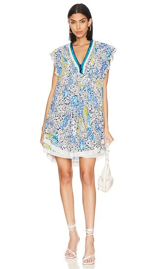 Poupette St Barth Sasha Mini Dress in Blue. - size M (also in L, S, XS) | Revolve Clothing (Global)