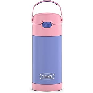 THERMOS FUNTAINER 12 Ounce Stainless Steel Vacuum Insulated Kids Straw Bottle, Purple/Pink | Amazon (US)