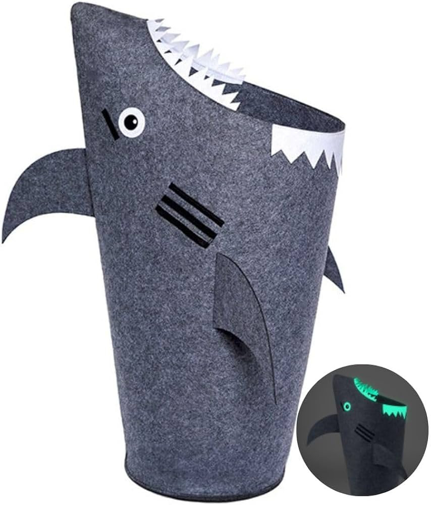 PIKL Glow in the dark Shark Hamper for Kids Unique Patented Design Large Durable Ideal for Toy St... | Amazon (US)