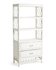 32x70 Rattan Bookshelf With Storage Drawers | 001-accent Furniture | Marshalls | Marshalls