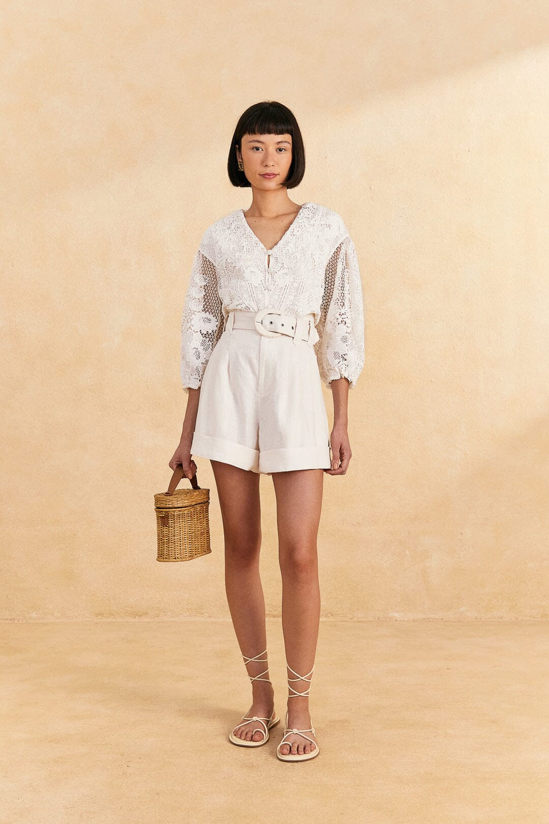 off-white tailored shorts | FarmRio (US)