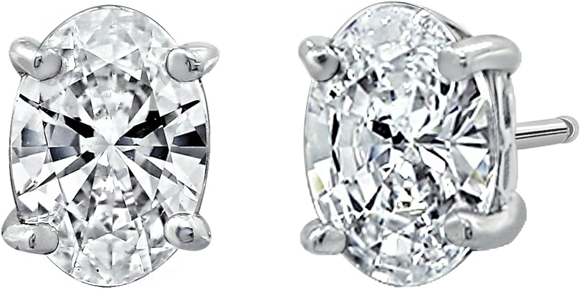 Amazon Essentials Sterling Silver Infinite Elements Cubic Zirconia Stud Earrings, (previously Ama... | Amazon (US)
