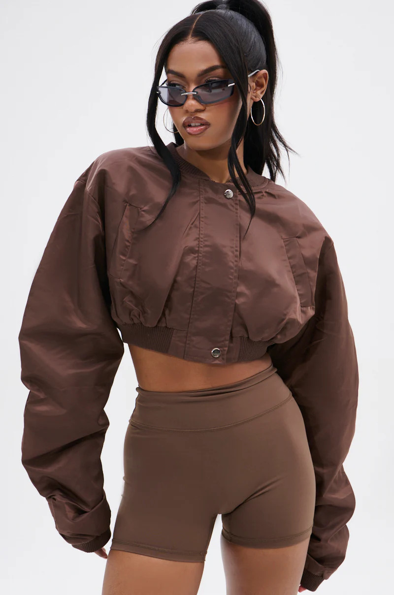 TAKE IT EASY CROPPED BOMBER | AKIRA