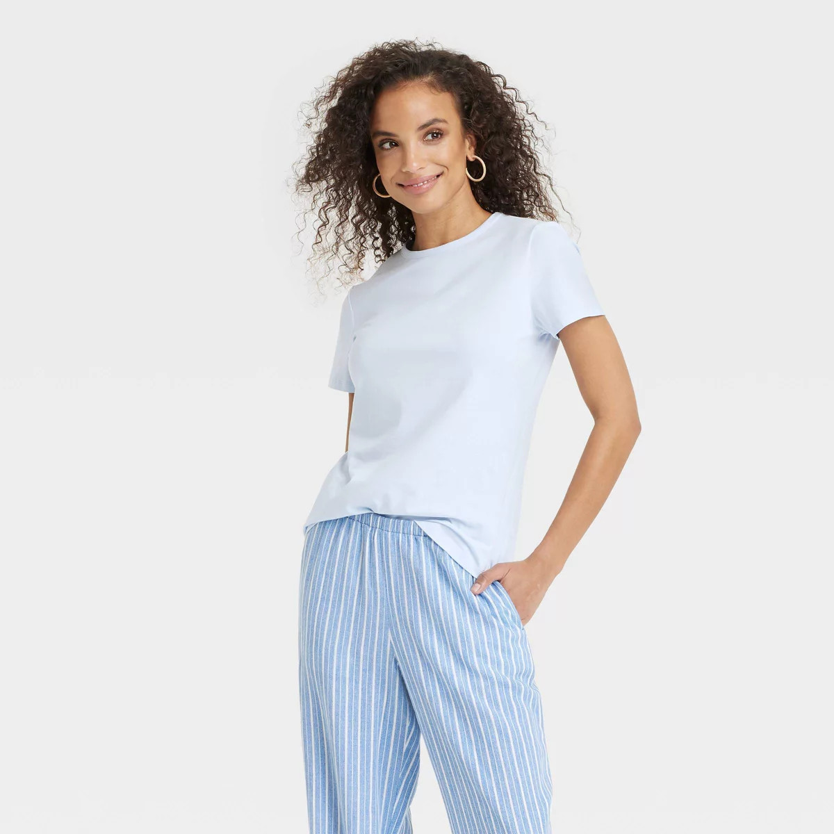 Women's Short Sleeve T-Shirt - A New Day™ Green XS: Crew Neck, Lightweight Jersey Fabric | Target