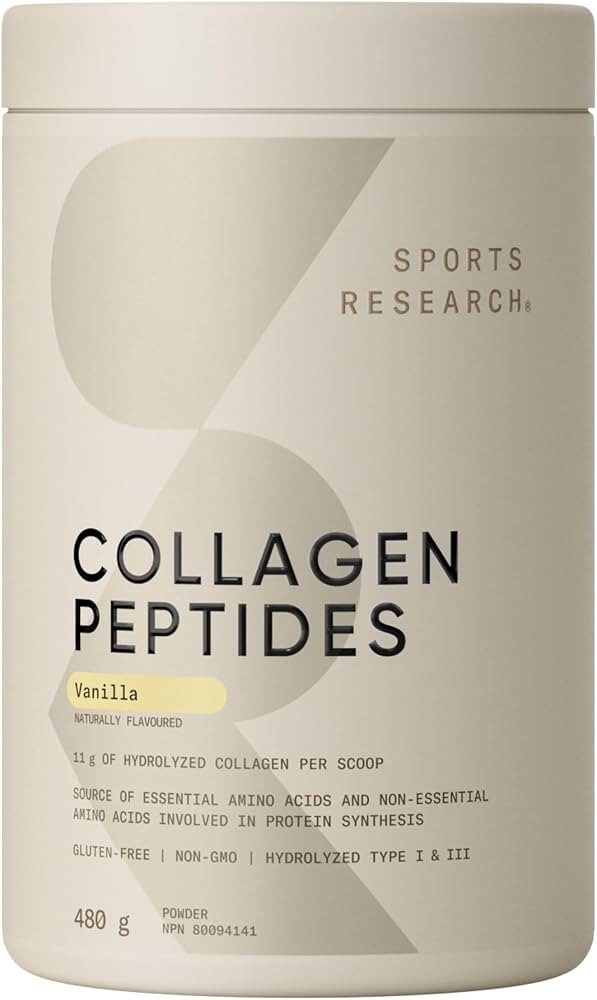 Sports Research Collagen Peptides - Hydrolyzed Type 1 & 3 Collagen Powder Protein Supplement for ... | Amazon (CA)
