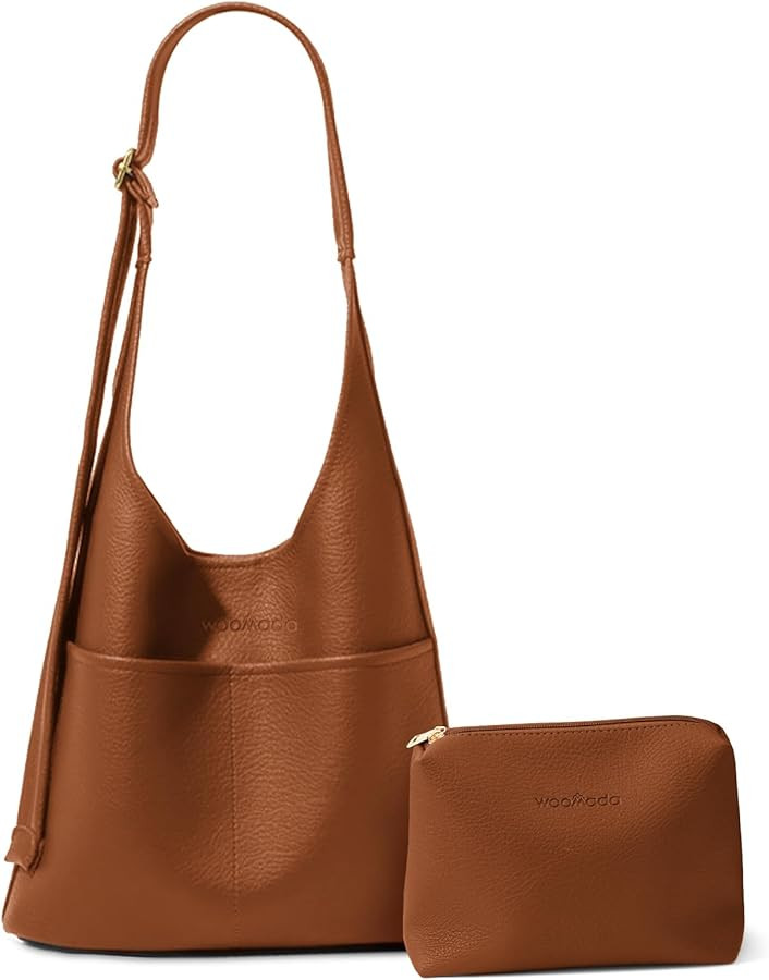 WOOMADA Hobo Bags for Women Ultra Soft Foldable Shoulder Slouchy Handbags with Coin Purse & Adjus... | Amazon (US)