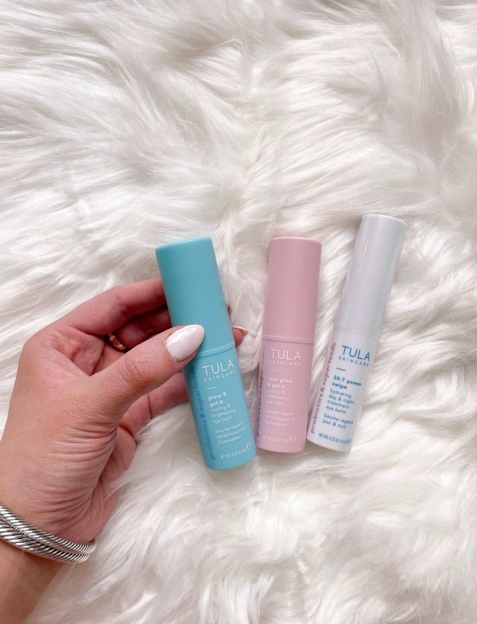 TULA eye balms:

24/7 power swipe
Glow & Get It
Rose Glow & Get It

Use code: PEYTONBAXTER for 15% off sitewide!

#LTKbeauty #LTKstyletip #LTKunder50