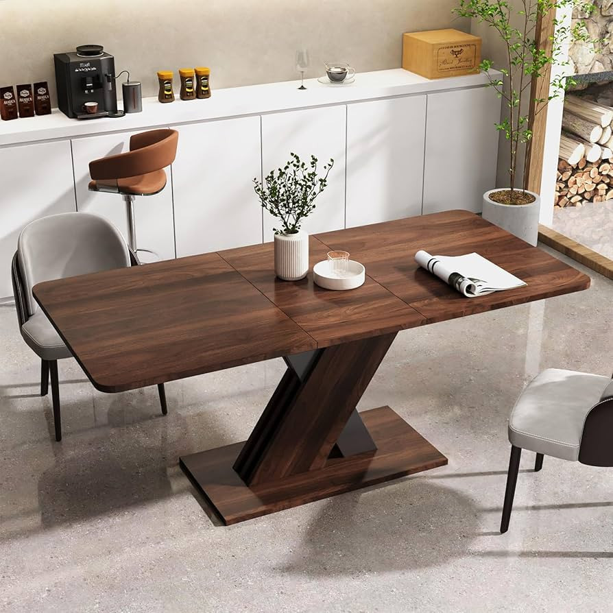 JOYSOURCE Mesas extensibles de cocina y comedor con patas en forma de X para 4-6 mesas grandes de... | Amazon (US)