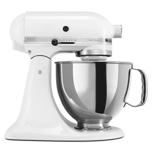 KitchenAid Artisan Series 5 Quart Tilt Head Stand Mixer with Pouring Shield KSM150PS, White | Amazon (US)