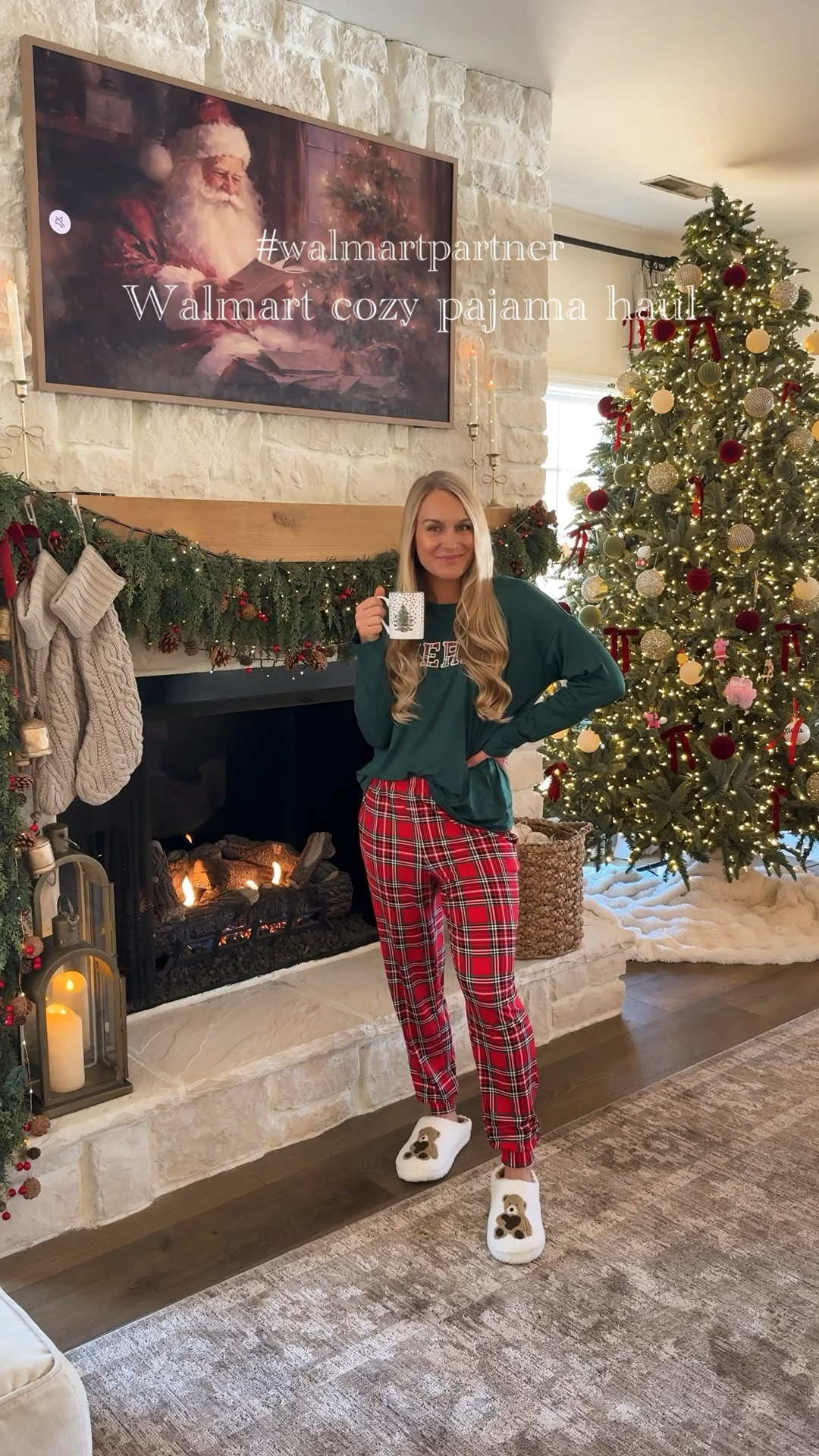 The cutest Christmas pjs from Walmart! #walmartpartner #walmartstyle @walmartstyle @shop.ltk