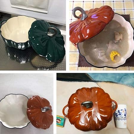 Enameled Cast Iron Dutch Oven, Non Stick Pan, Pumpkin Stew Soup Stock Pot Casserole, Nederlands C... | Amazon (US)