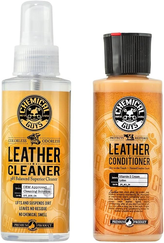 Chemical Guys SPI_109_04 Leather Cleaner and Conditioner Complete Leather Care Kit for Use on Car... | Amazon (US)