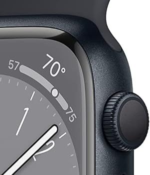 Apple Watch Series 8 [GPS 45mm] Smart Watch w/ Midnight Aluminum Case with Midnight Sport Band - ... | Amazon (US)