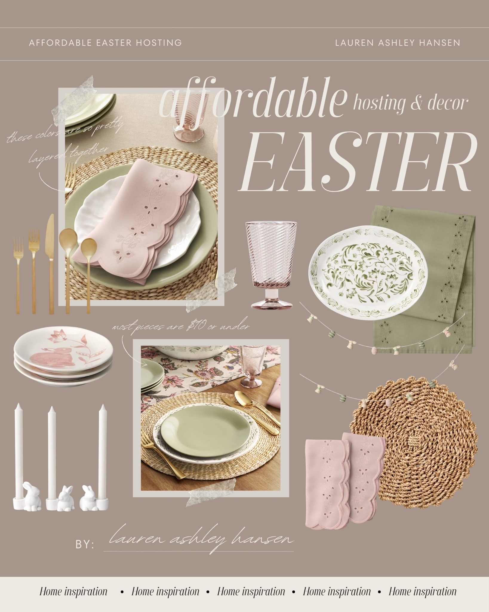 If you’re hosting Easter this year, these Target finds are affordable and so cute! I’m love the layers of pink, green, and woven details. Most pieces are under $10 too! 

#LTKHome