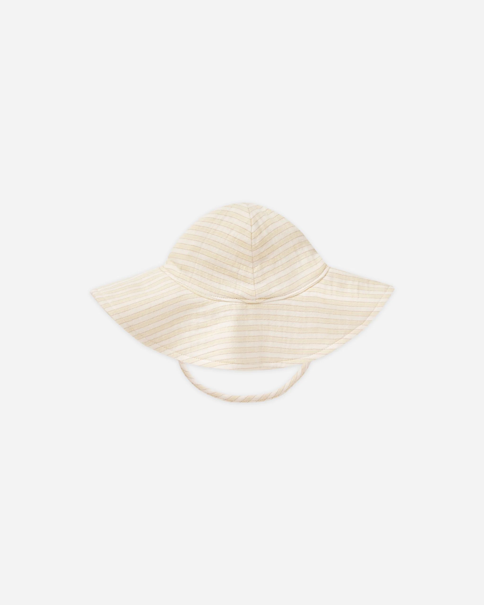 Woven Sun Hat || Lemon Stripe | Rylee + Cru