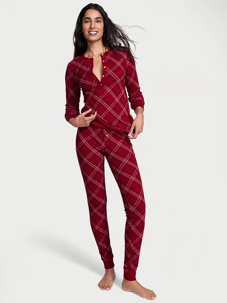 Buy Soft Thermal Henley Long Pajama Set, Print - Order Pajamas Sets online - Victoria's Secret US | Victoria's Secret (US / CA )