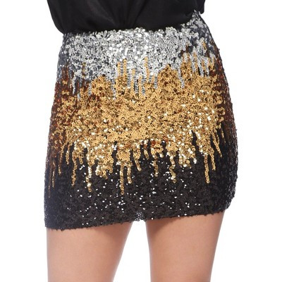 Anna-Kaci Women's Sequin Stretchy Party Mini Skirt | Target