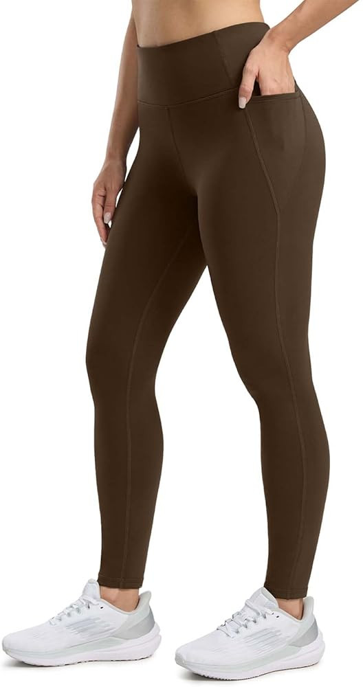 Seamaid Women's Fleece Lined Leggings with Pockets 27" Water Resistant Winter Thermal Warm Pants ... | Amazon (US)
