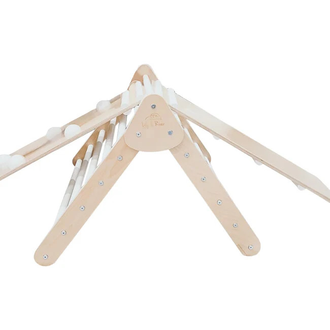 Activity Gyms | Little Climber w/ Both Accessories, Birch/White (Natural) Lily & River | Maisonette | Maisonette