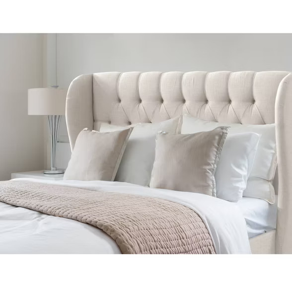 Tufted Woven Upholstered Wingback Bed - Threshold™ | Target