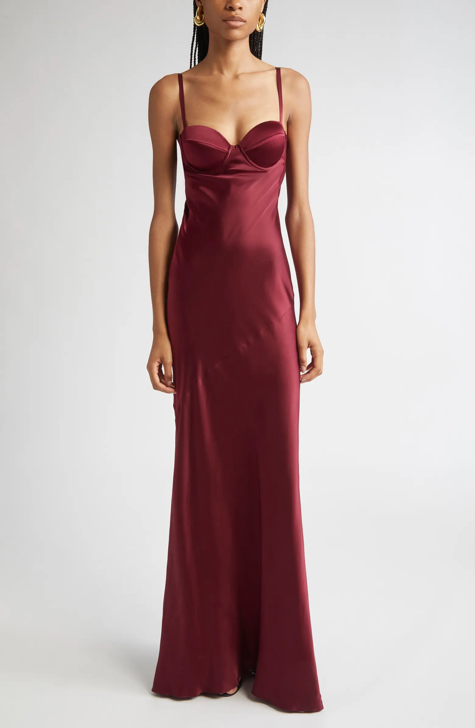 L'AGENCE Sayla Underwire Bias Cut Silk Mermaid Gown | Nordstrom | Nordstrom