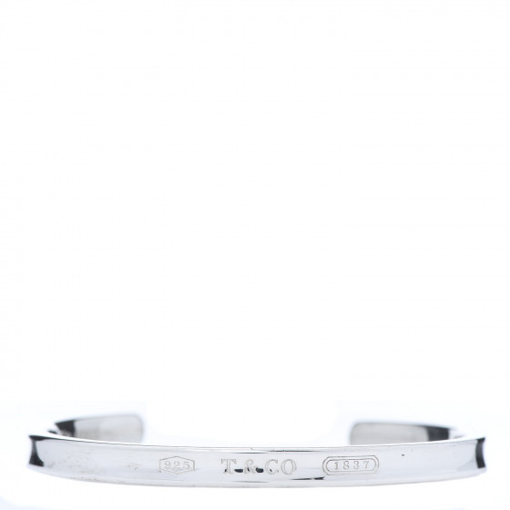 TIFFANY Sterling Silver Narrow 1837 Cuff Bracelet | Fashionphile