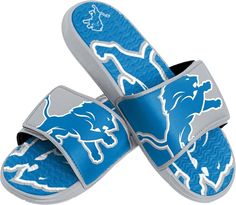 FOCO Men's NFL Team Logo Athletic Gel Sandal Slides | Amazon (US)