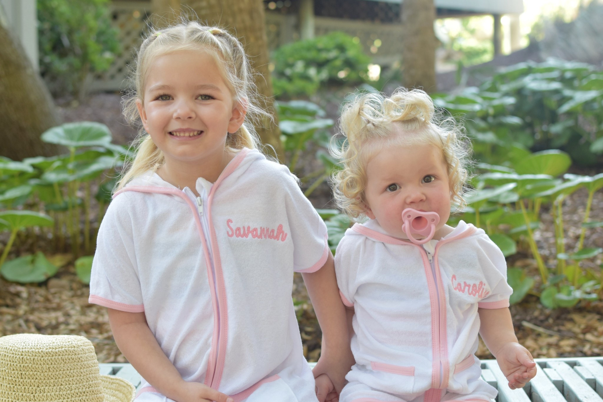The Easter bunny brought these cutie cover ups for my girls! I had them embroidered with their names in the same font to match their beach towels. Love the full zipper and hoods!

#LTKSeasonal #LTKActive #LTKKids