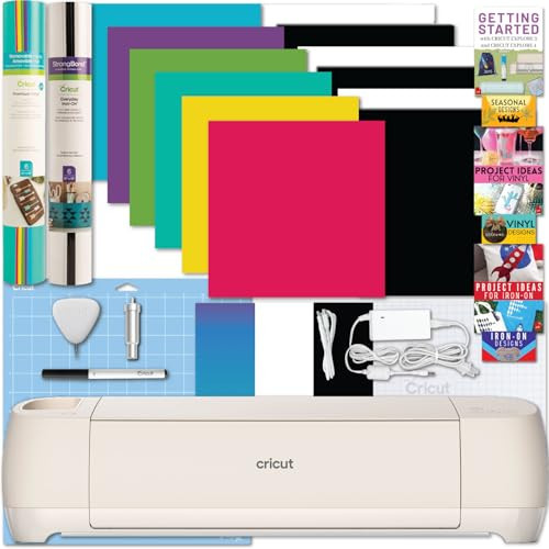 Cricut Explore 4 Machine with Vinyl and Iron-On Bundle - Beginner Friendly Craft Cutting Machine with Essential Materials, HTV and Adhesive Vinyl Variety Pack- DIY Decor Projects, Apparel and Decals | Amazon (US)
