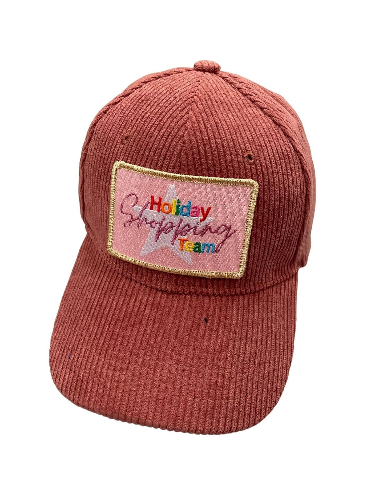 HOLIDAY SHOPPING TEAM CORDUROY PATCH HAT | Judith March
