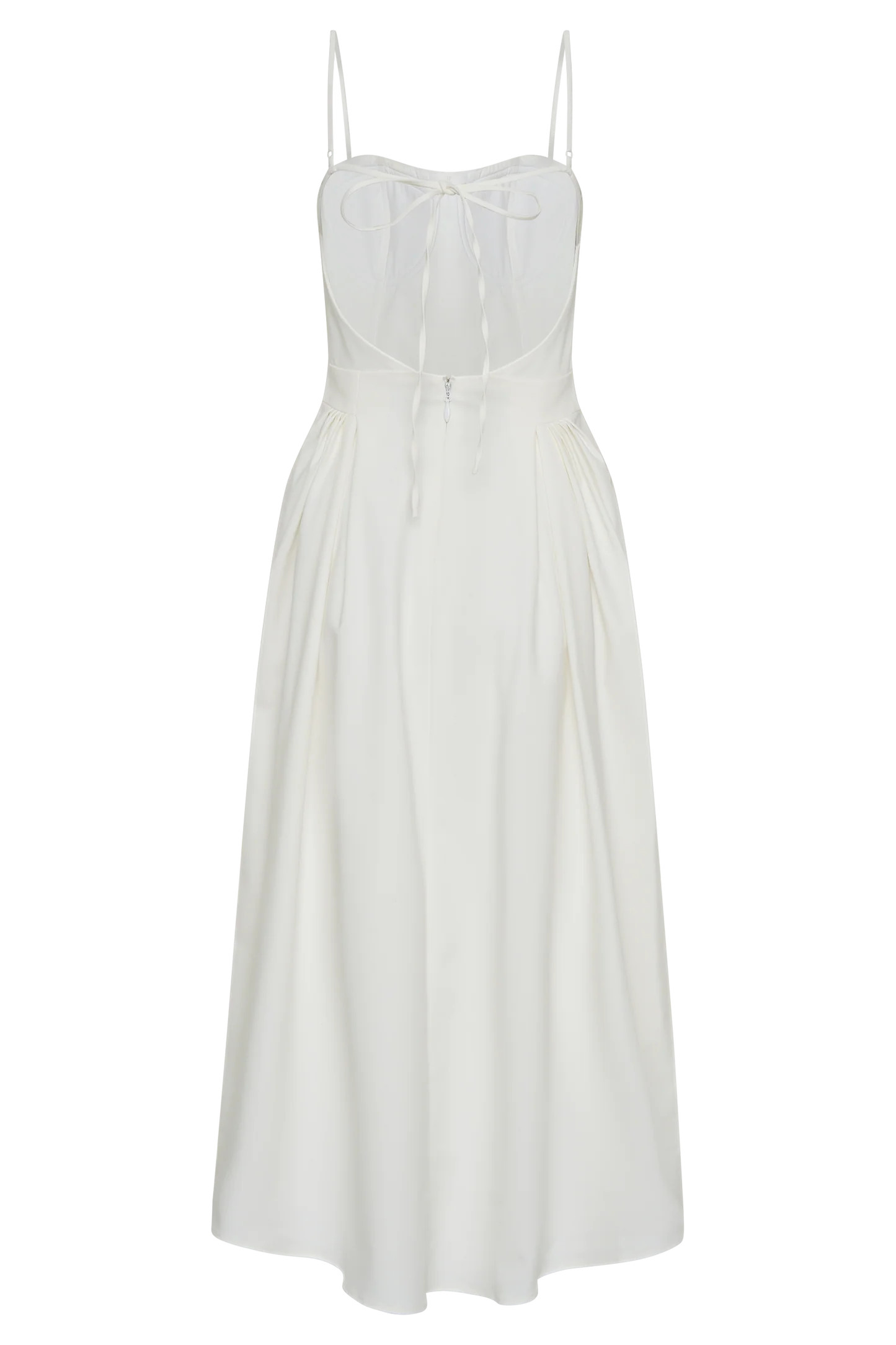 Rebecca Cotton Midi Dress - White | Meshki (APAC)