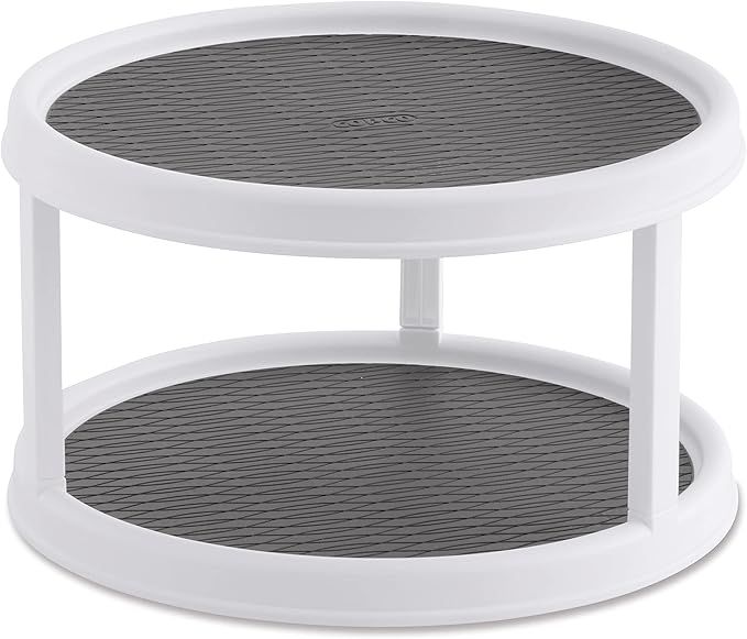 Copco Non-Skid 2 Tier Turntable, 12-Inch, White/Gray | Amazon (US)