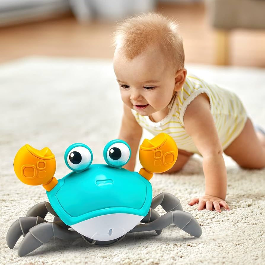 Aprilwolf Escaping Crawling Crab, 2023 Edition with Music Control, Tummy Time Baby Toys, Interact... | Amazon (US)