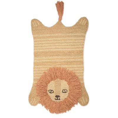 Crane Baby 23" x 36" Hand-Tufted Wool Animal Shape Rug - Lion | Target