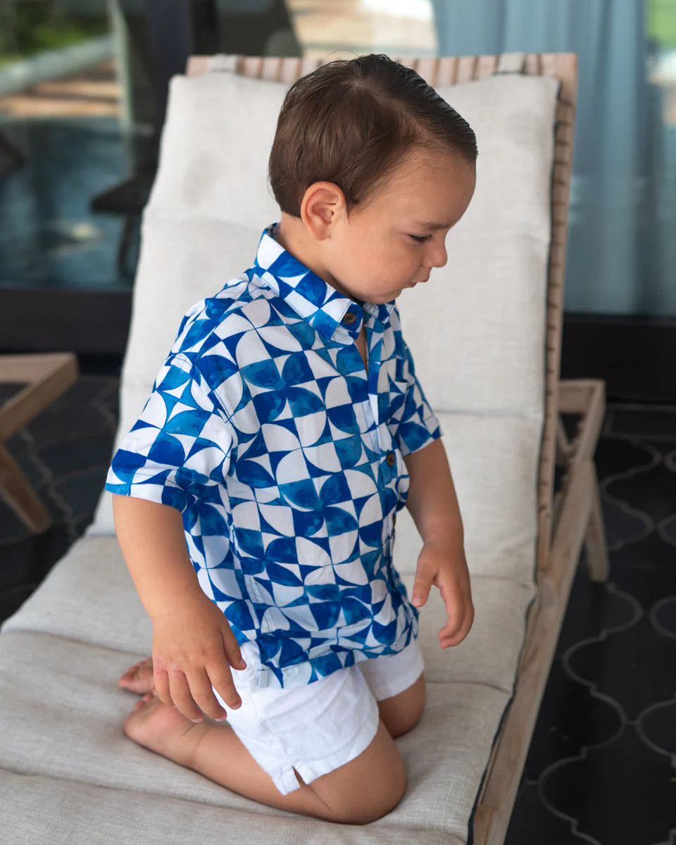 The Greece - Boys Hawaiian Shirt | Kenny Flowers