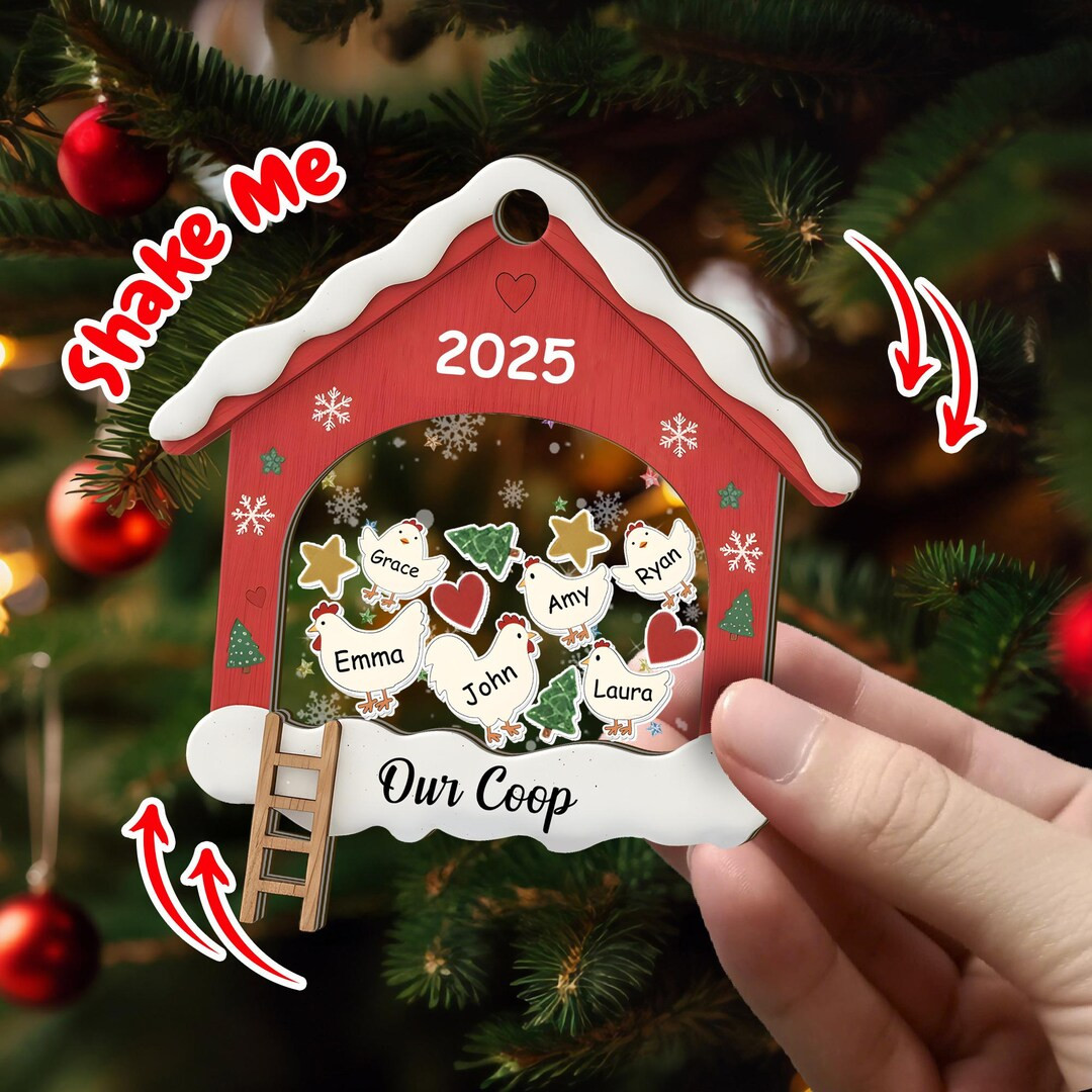 Personalized Chicken Coop Christmas Ornament 2025, Family Christmas Ornament, Hen House Family Na... | Etsy (US)