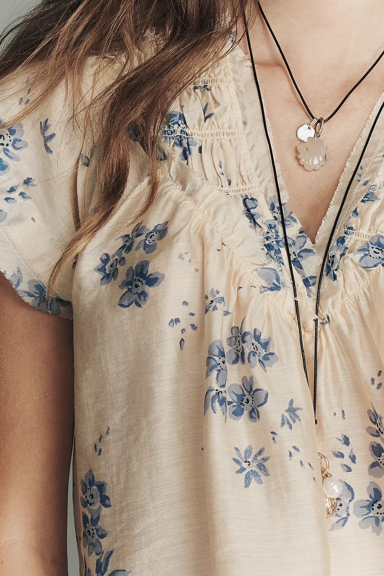 By Anthropologie Smocked Yoke Blouse | Anthropologie (US)