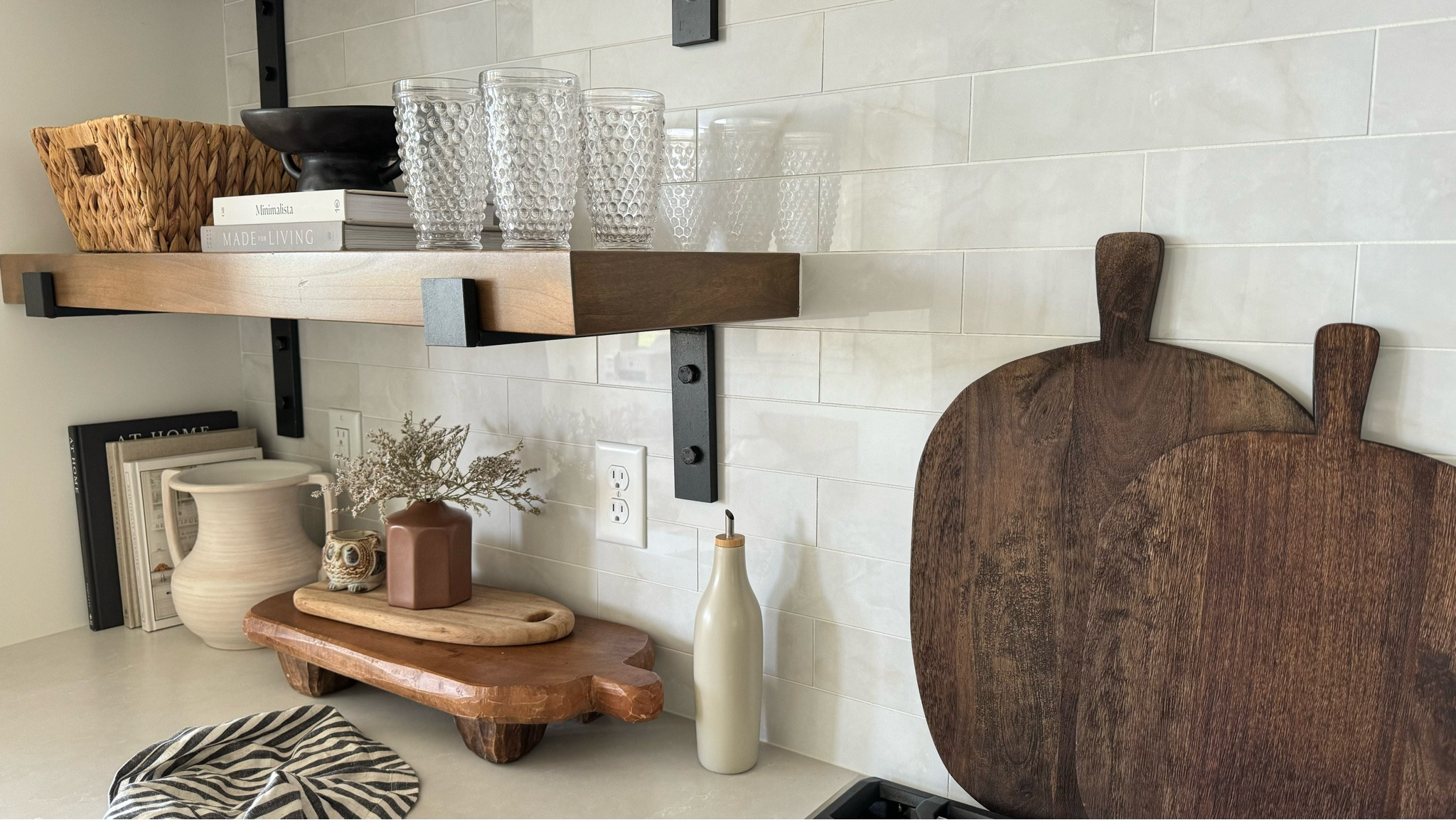 Target, Amazon and H&M home
Home decor, shelving decor
Wood cutting boards, glasses, vases, basket, coffee table books 

#LTKstyletip #LTKhome #LTKSeasonal