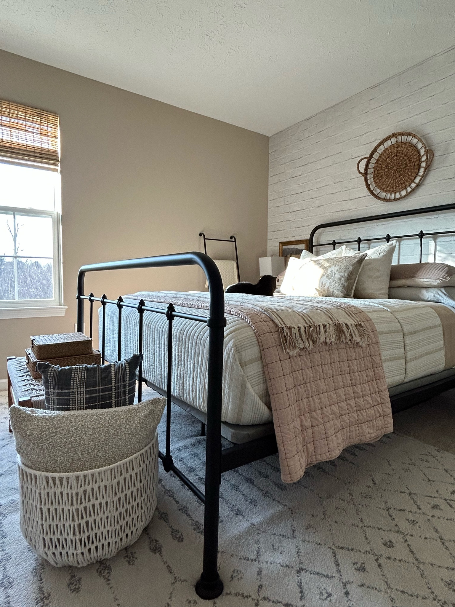 New throw pillows in the guest room! 

Lumbar pillow, My Texas House pillows, Levtex Home, quilts, layered bedding, guest room bedding, guest room decor, Opalhouse bench, rope bench, decorative boxes, decorative pillows, area rug 

#LTKhome #LTKunder50 #LTKFind