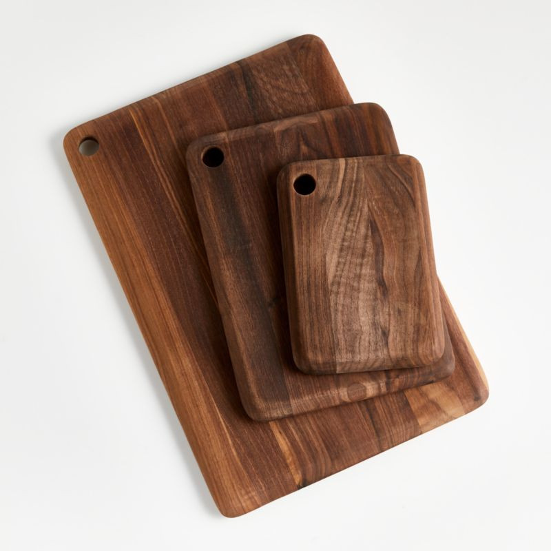 Etienne Walnut Cutting Boards | Crate & Barrel | Crate & Barrel