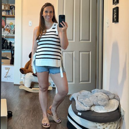 Fun and loose sweater tank paired with shorts. Wearing a size 26 in shorts and Medium in top. Perfect for Spring days  

#LTKtravel #LTKstyletip #LTKbump