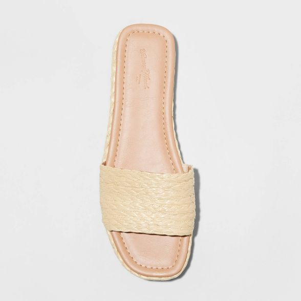Women's Mardi Raffia Platform Slide Sandals - Universal Thread™ | Target